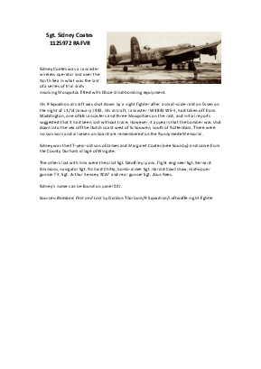 A preview of a PDF biography for Coates, Sidney